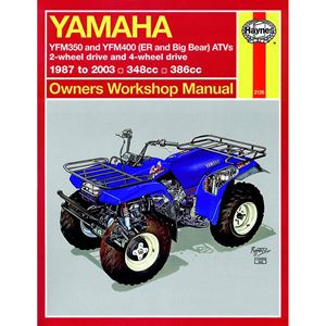 Picture of Haynes Workshop Manual Yamaha YFM350 Big Bear 87-95, YFM400 00-09