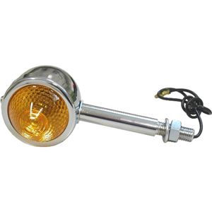 Picture of Bullet Indicator Light Chrome with Amber Lens & 3' Stem Bulb 770245