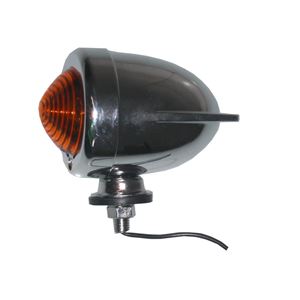 Picture of Bullet Indicator Light Chrome Winged with Amber Lens