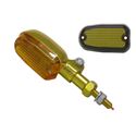 Picture of Complete Indicator Medium Aluminium Gold Long with Amber/Smoked Lens