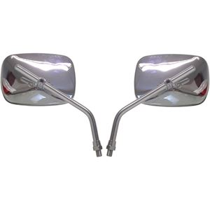 Picture of Mirrors 10mm Chrome Rectangle Left & Right Harley Style (Pair)