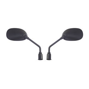 Picture of Mirrors 10mm Black Rectangle Left & Right Sports Long Stem (Pair)