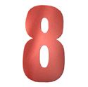Picture of Competition Numbers Red 7" '8' Matt (Per 10)