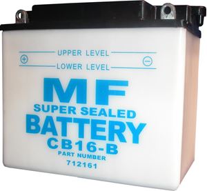 Picture of Battery CB16-B, 12N16-4B (L:175mm x H:155mm x W:100mm) (SOLD DRY)